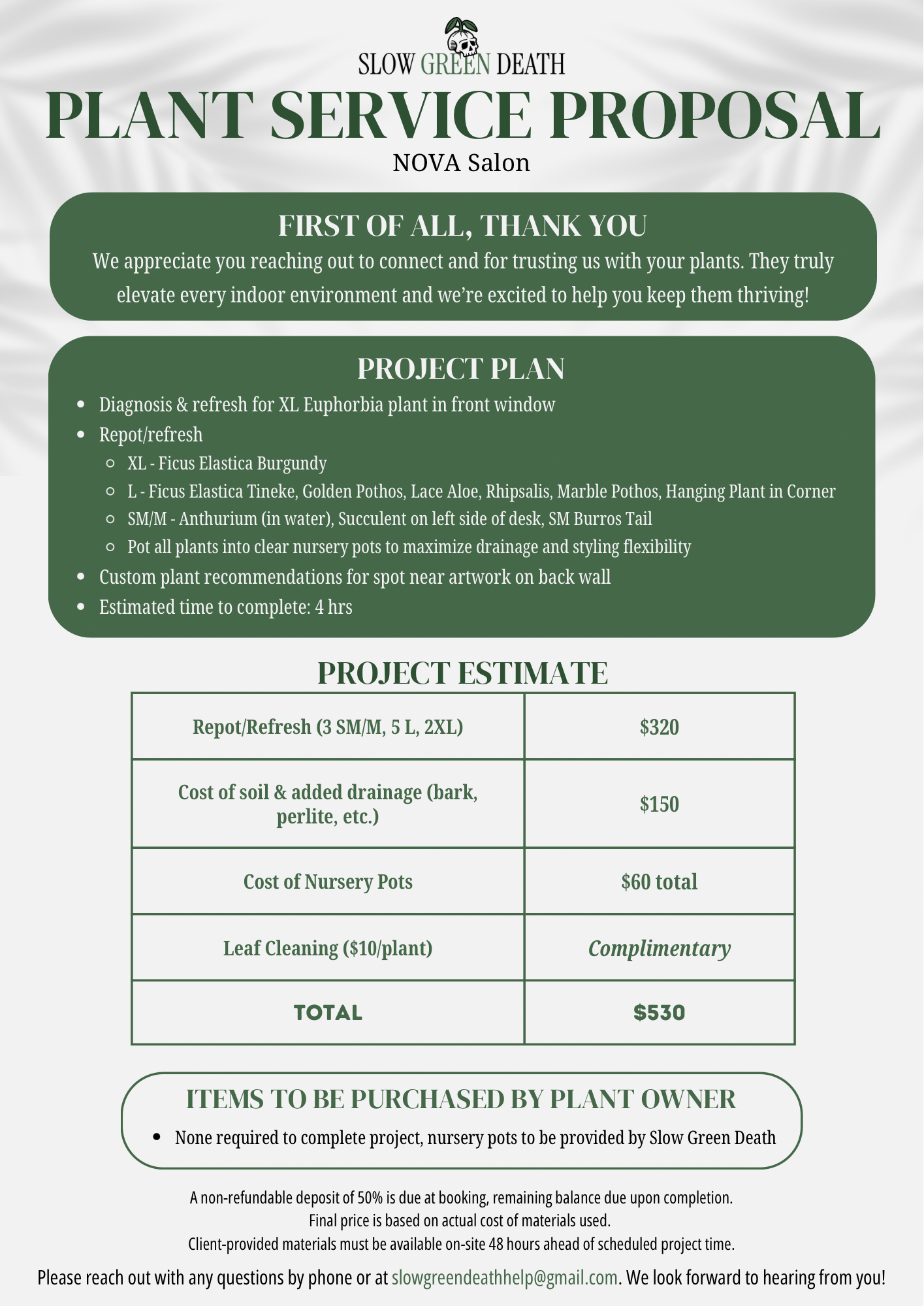 Plant Services - NOVA Salon