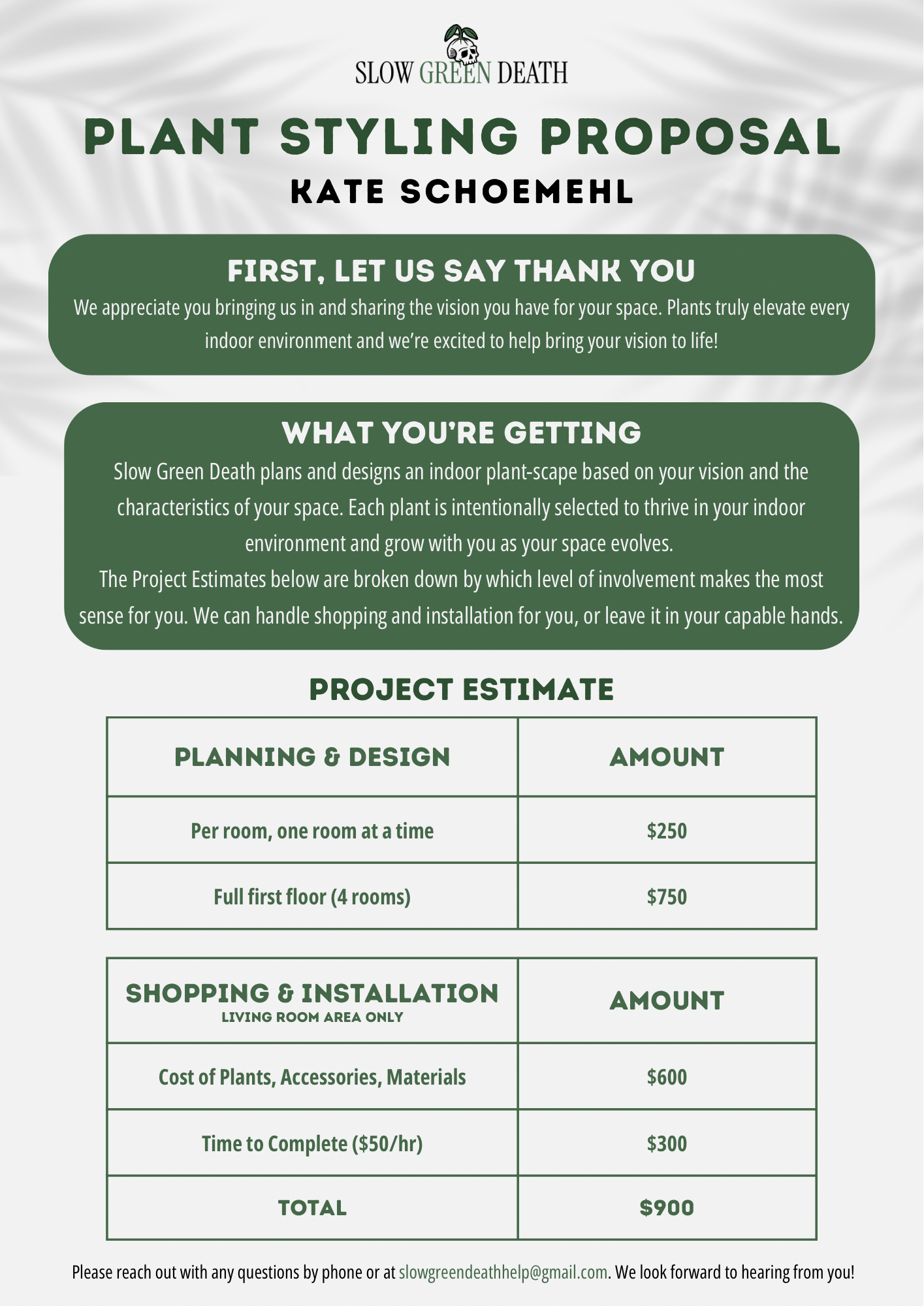 Plant Styling & Installation - Kate Schoemehl