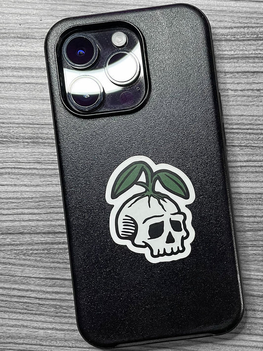 Slow Green Death Skull Dude Sticker